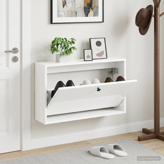 Wall-Mounted Shoe Cabinet BREDA 71 x 17 x 43 cm Engineered Wood
