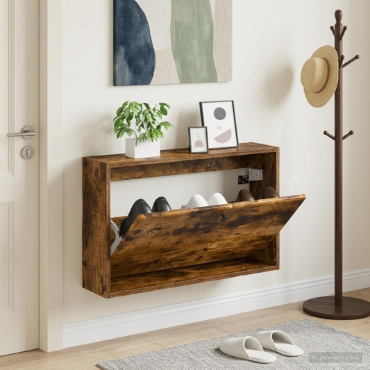 Wall-Mounted Shoe Cabinet BREDA 71 x 17 x 43 cm Engineered Wood