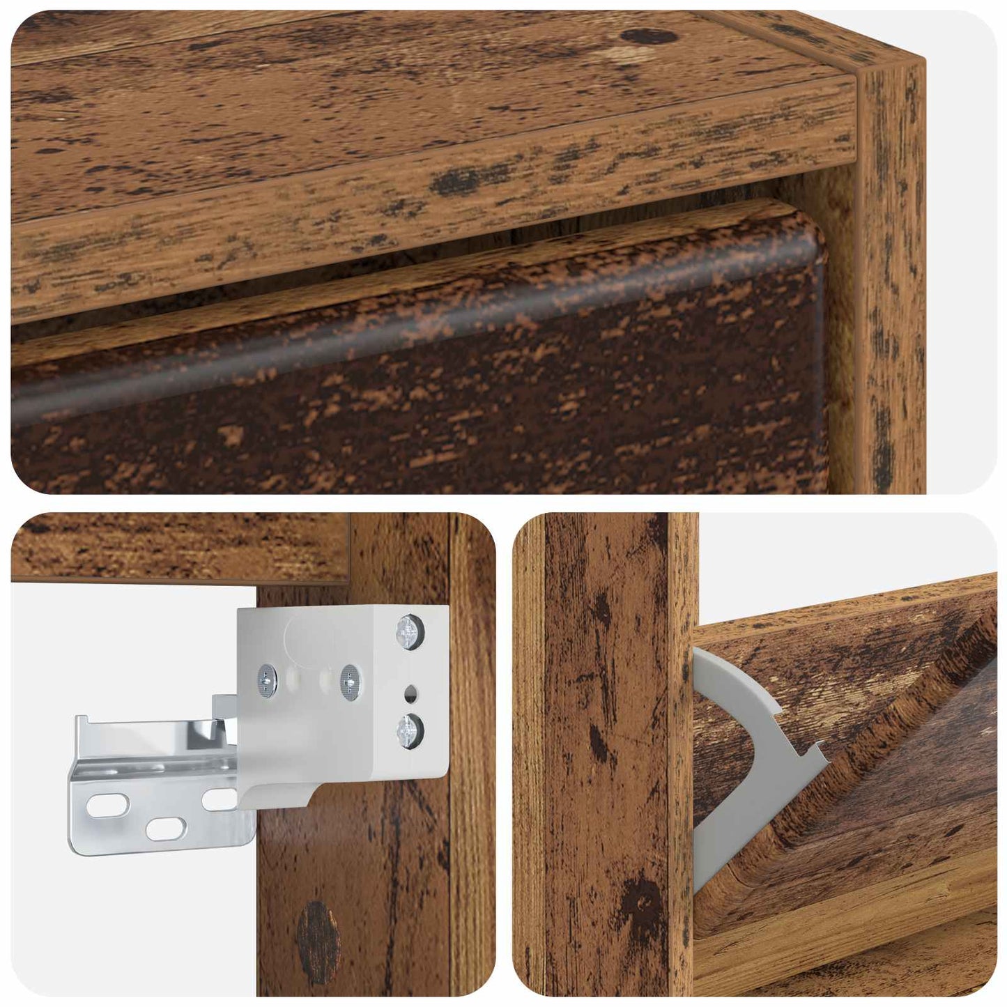 Wall-Mounted Shoe Cabinet BREDA 71 x 17 x 43 cm Engineered Wood