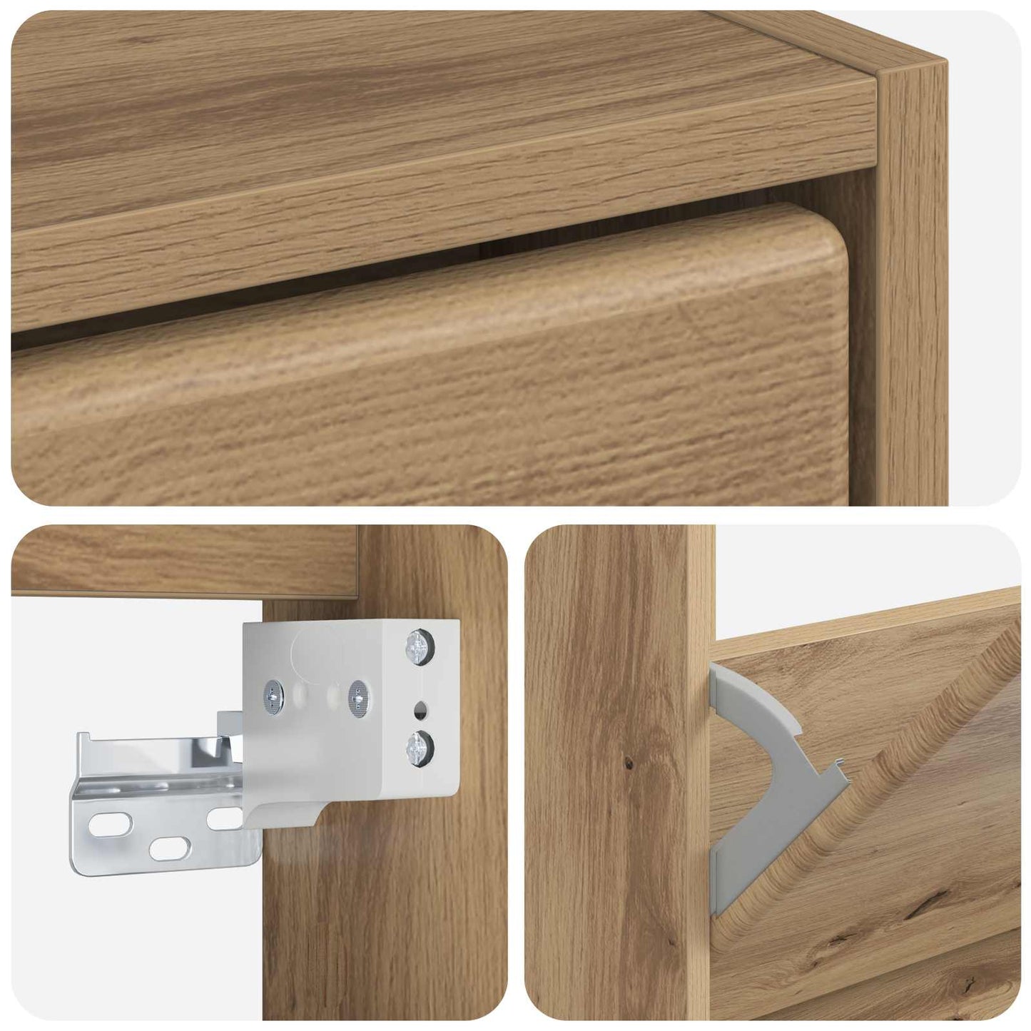 Wall-Mounted Shoe Cabinet BREDA 71 x 17 x 43 cm Engineered Wood