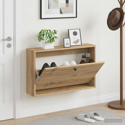 Wall-Mounted Shoe Cabinet BREDA 71 x 17 x 43 cm Engineered Wood