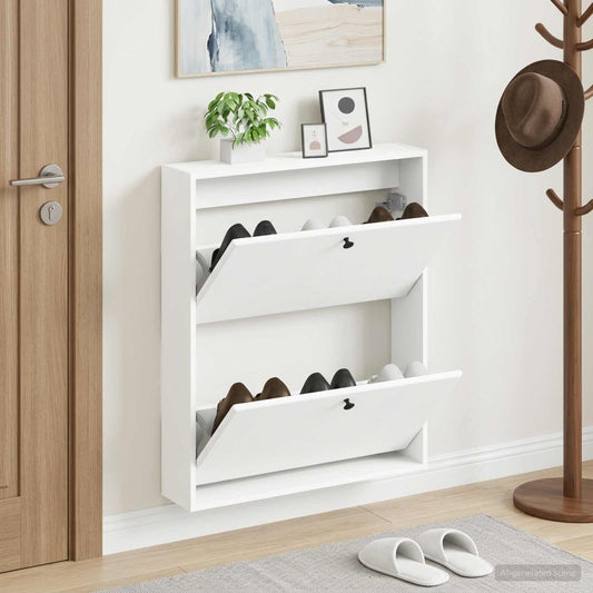 Wall-Mounted Shoe Cabinet BREDA 71 x 17 x 86 cm Engineered Wood