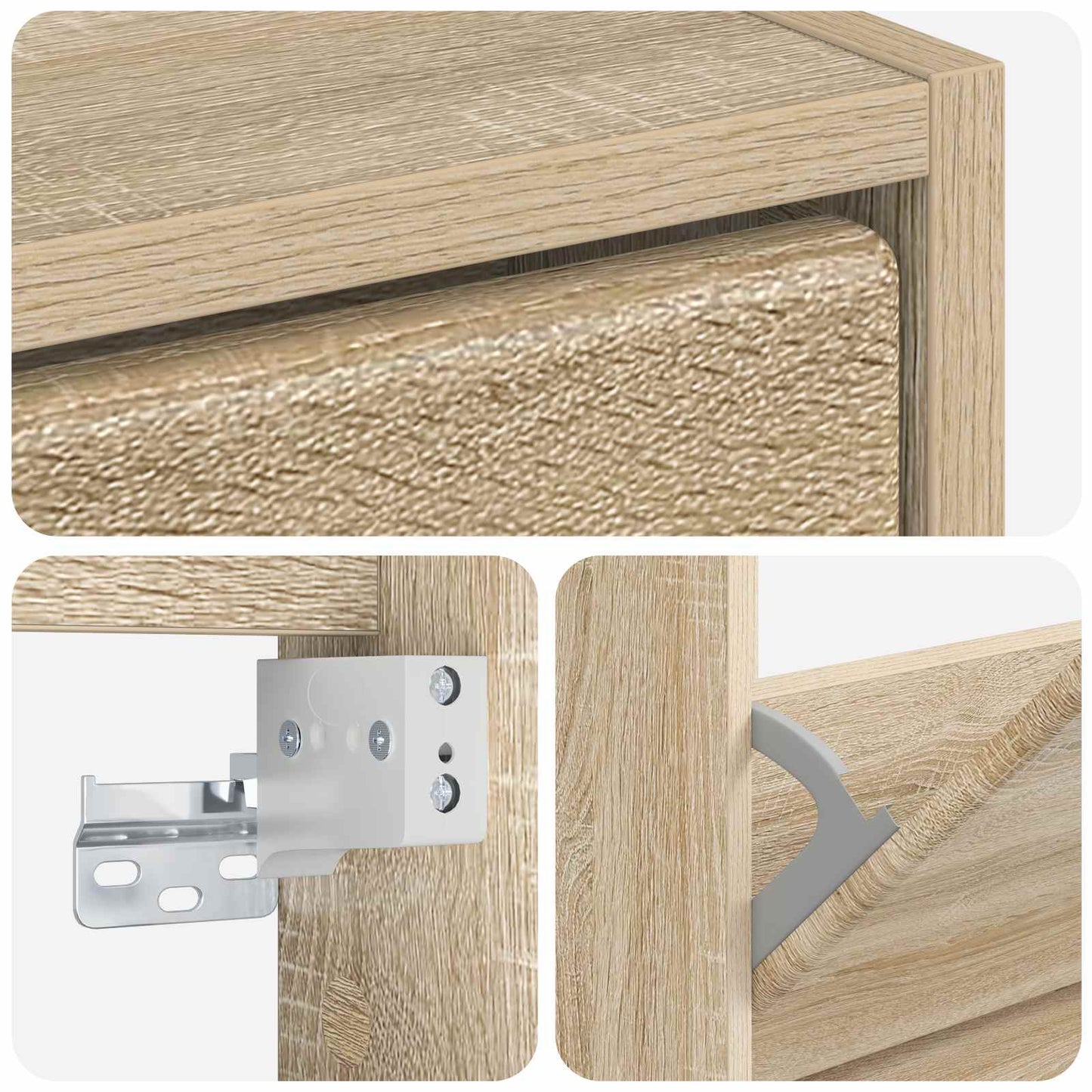 Wall-Mounted Shoe Cabinet BREDA 71 x 17 x 86 cm Engineered Wood