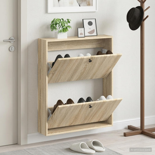 Wall-Mounted Shoe Cabinet BREDA 71 x 17 x 86 cm Engineered Wood