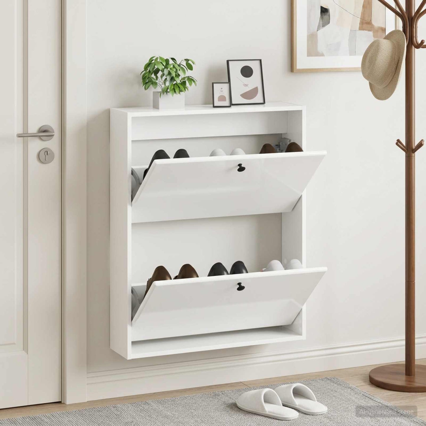 Wall-Mounted Shoe Cabinet BREDA 71 x 17 x 86 cm Engineered Wood