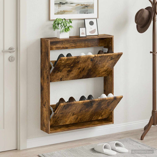 Wall-Mounted Shoe Cabinet BREDA 71 x 17 x 86 cm Engineered Wood