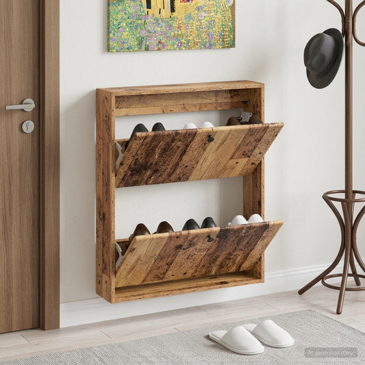 Wall-Mounted Shoe Cabinet BREDA 71 x 17 x 86 cm Engineered Wood
