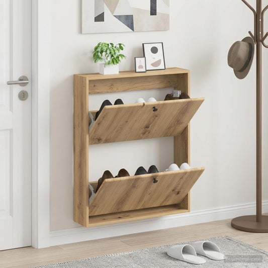 Wall-Mounted Shoe Cabinet BREDA 71 x 17 x 86 cm Engineered Wood