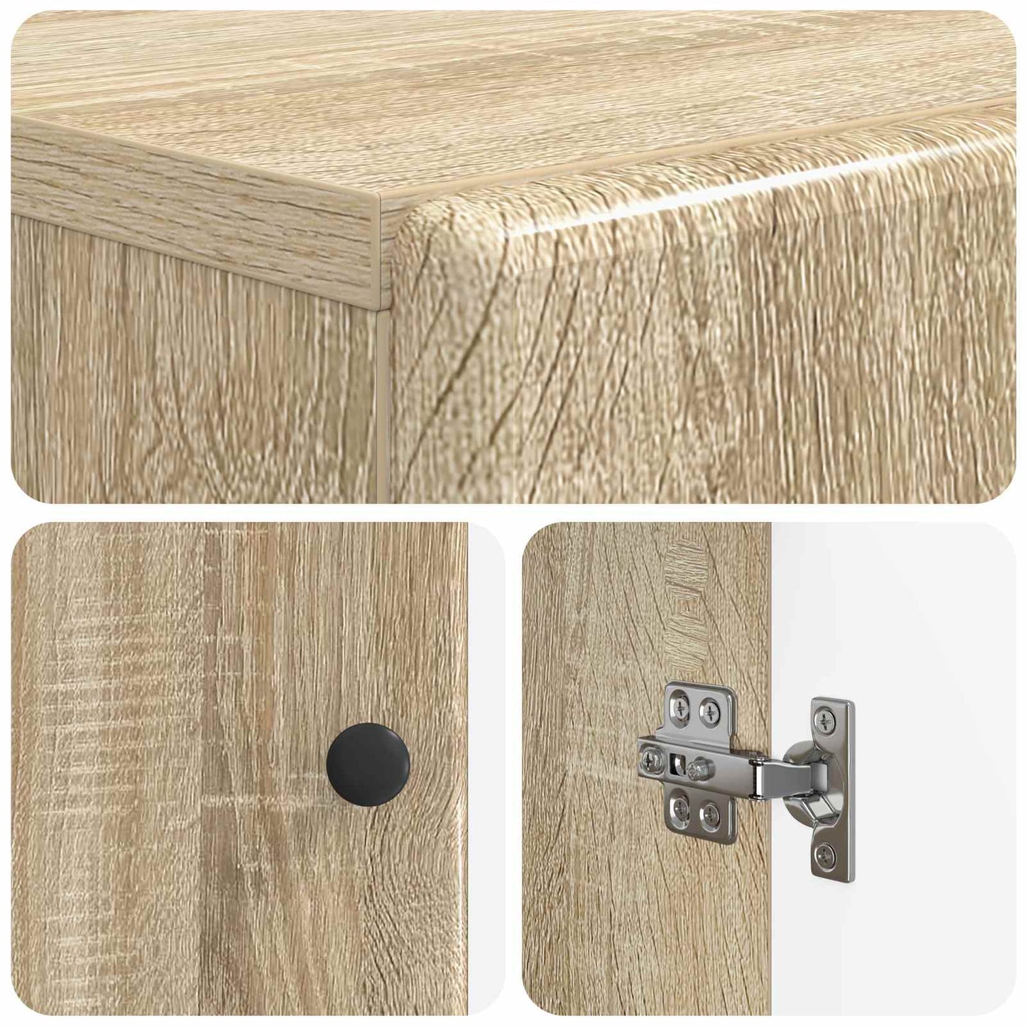 Shoe Cabinet BREDA 59.5 x 39.5 x 90 cm Engineered Wood