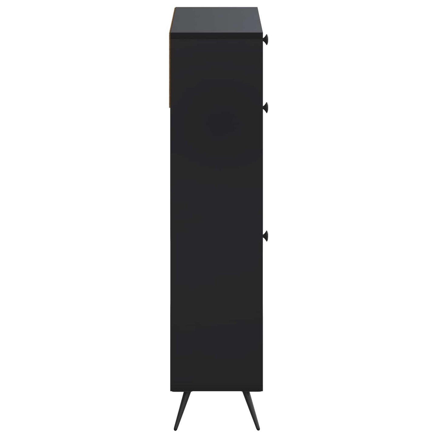 Shoe Cabinet BREDA 78 x 24 x 103 cm Engineered Wood Black