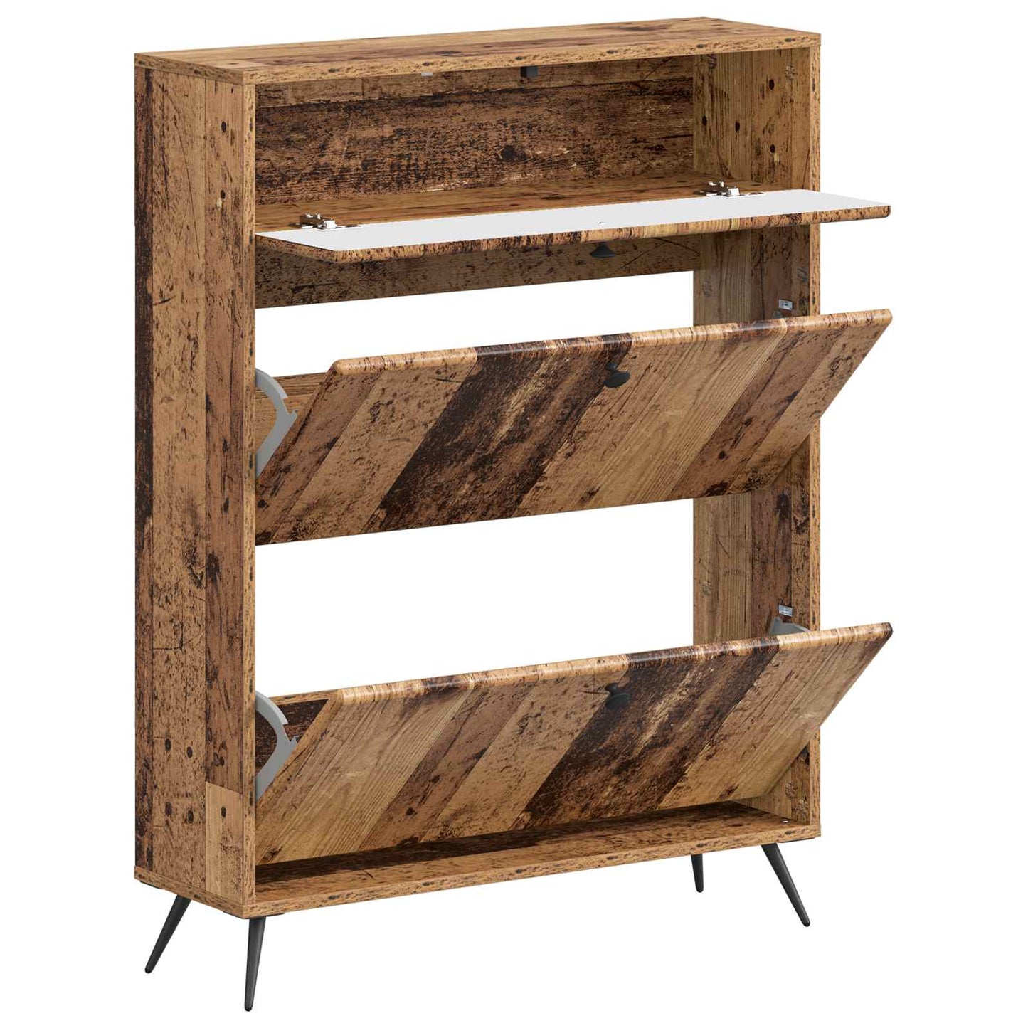 Shoe Cabinet BREDA 78 x 24 x 103 cm Engineered Wood Old Wood