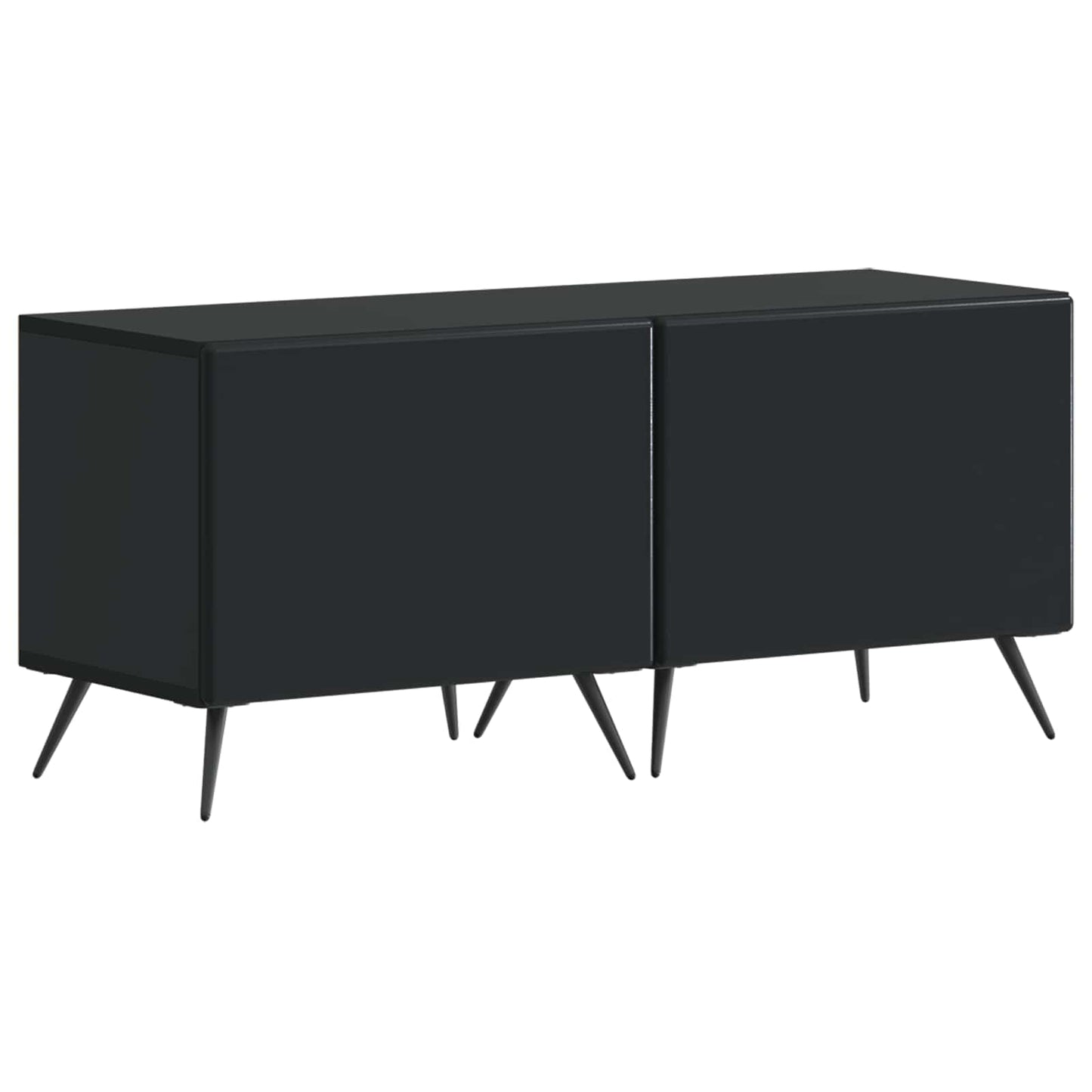 TV Cabinet Black Engineered Wood