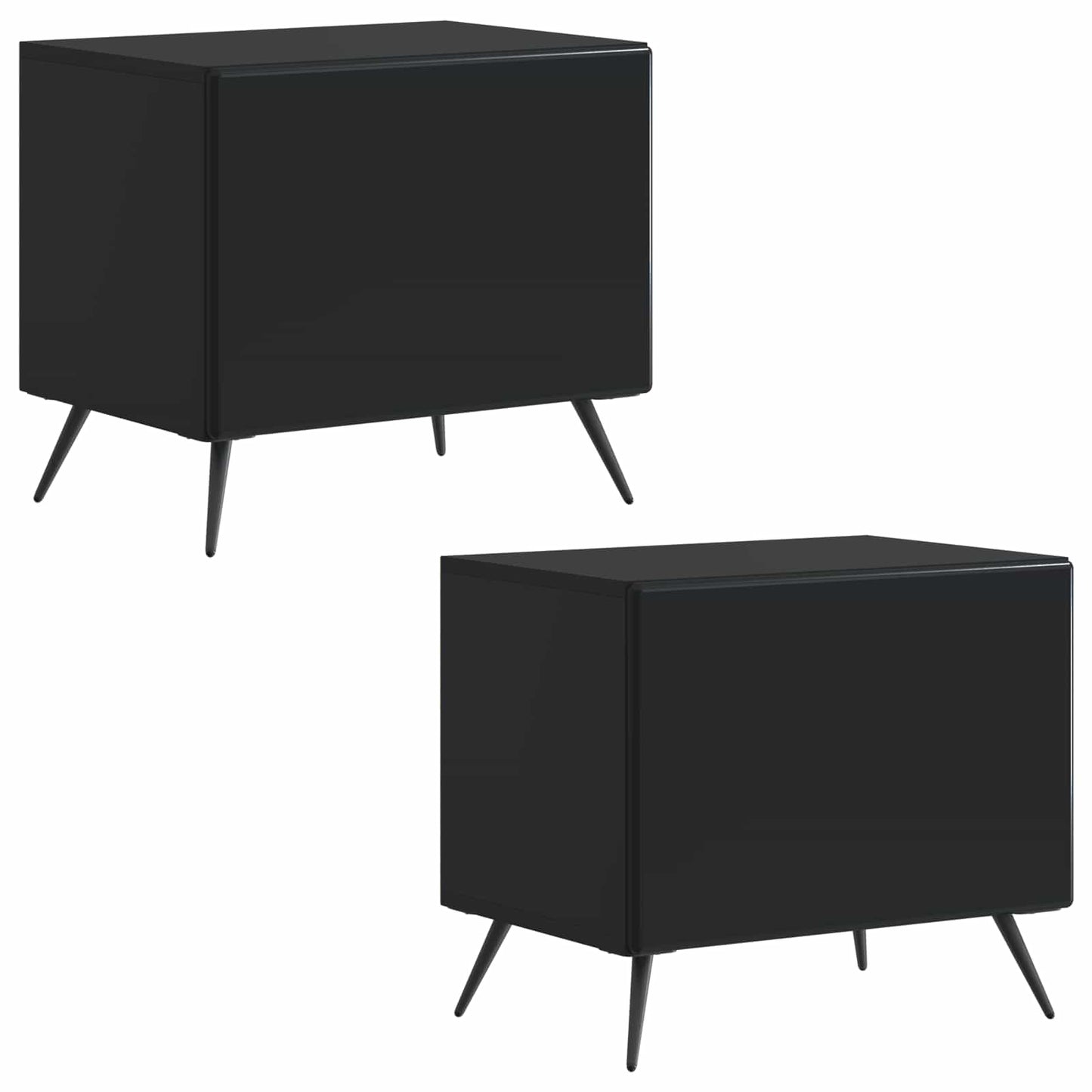 TV Cabinet Black Engineered Wood