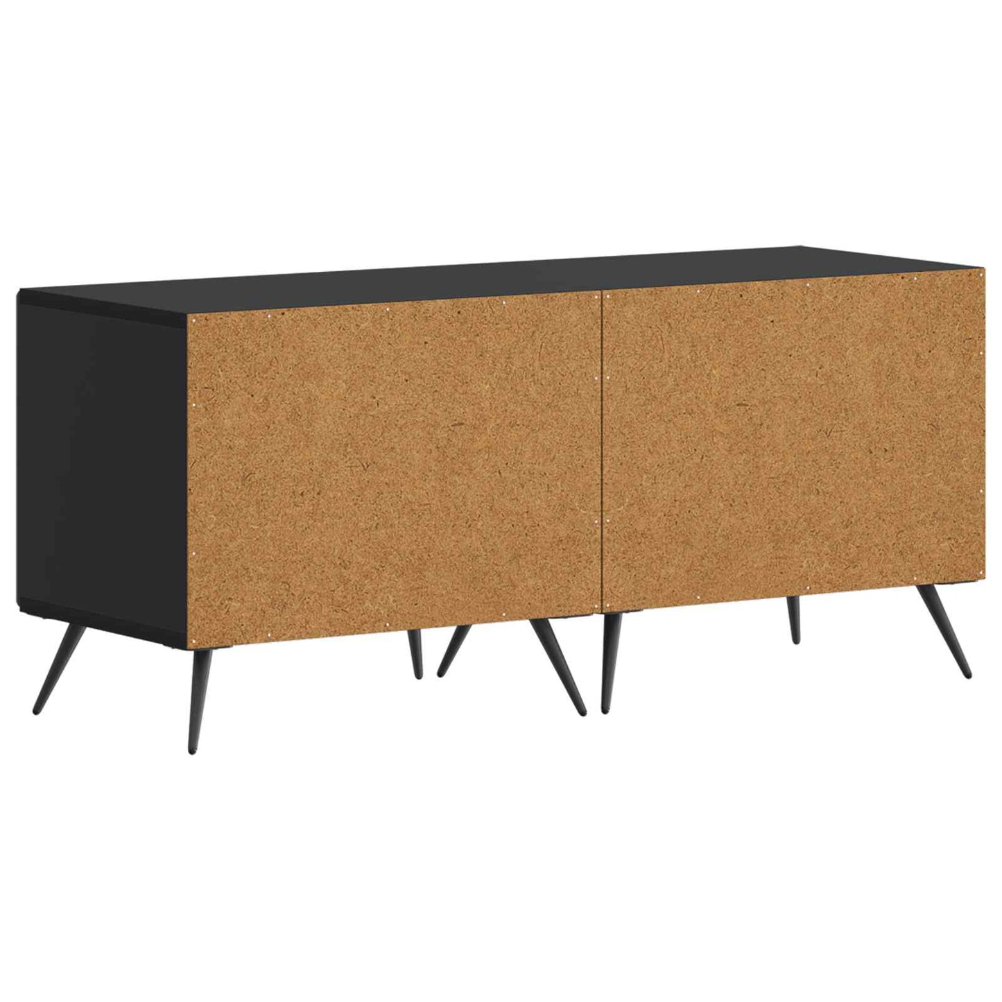 TV Cabinet Black Engineered Wood