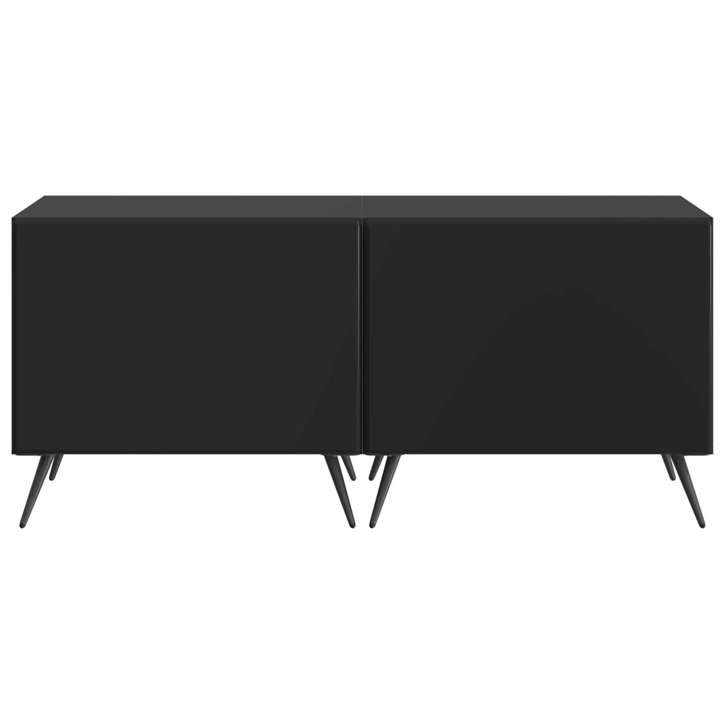 TV Cabinet Black Engineered Wood