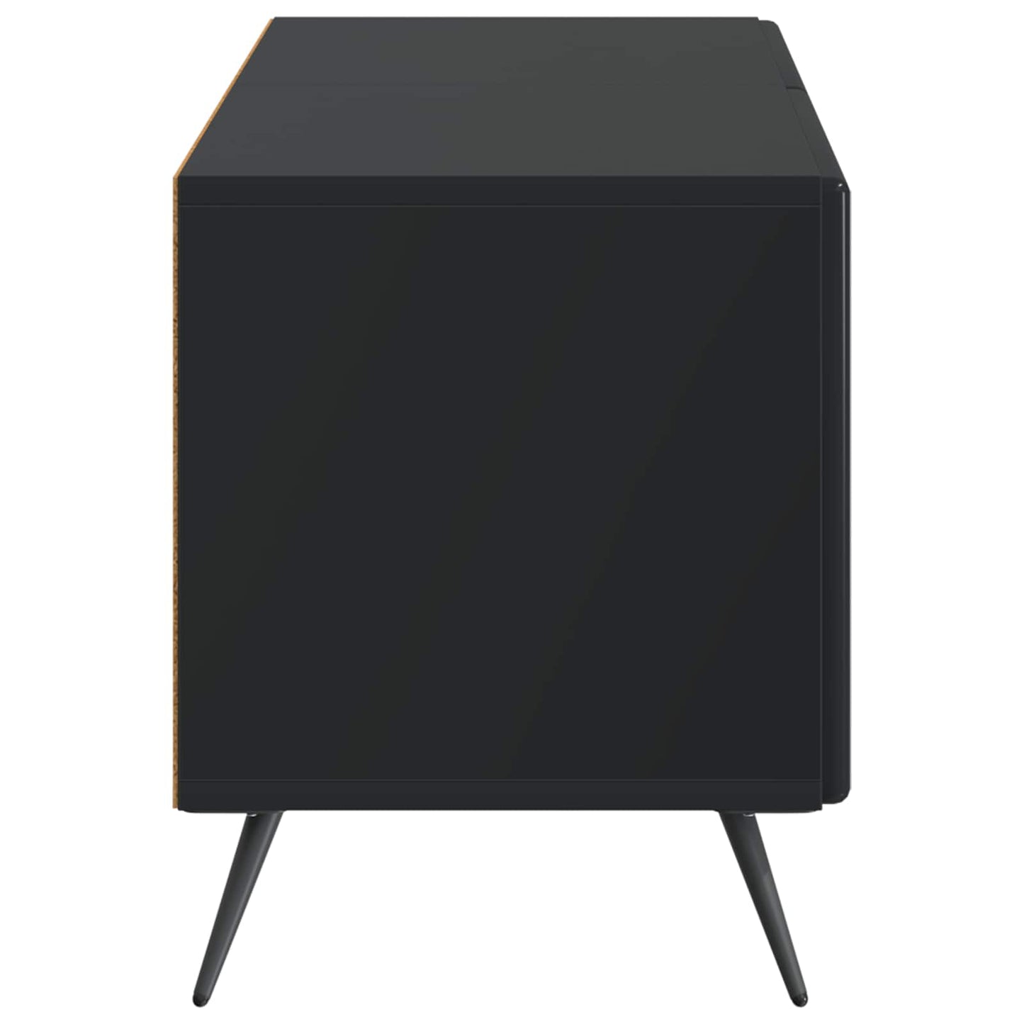 TV Cabinet Black Engineered Wood