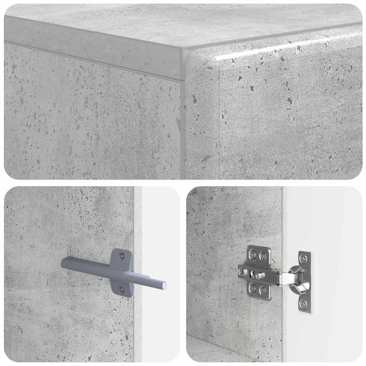 TV Cabinet Concrete Grey Engineered Wood