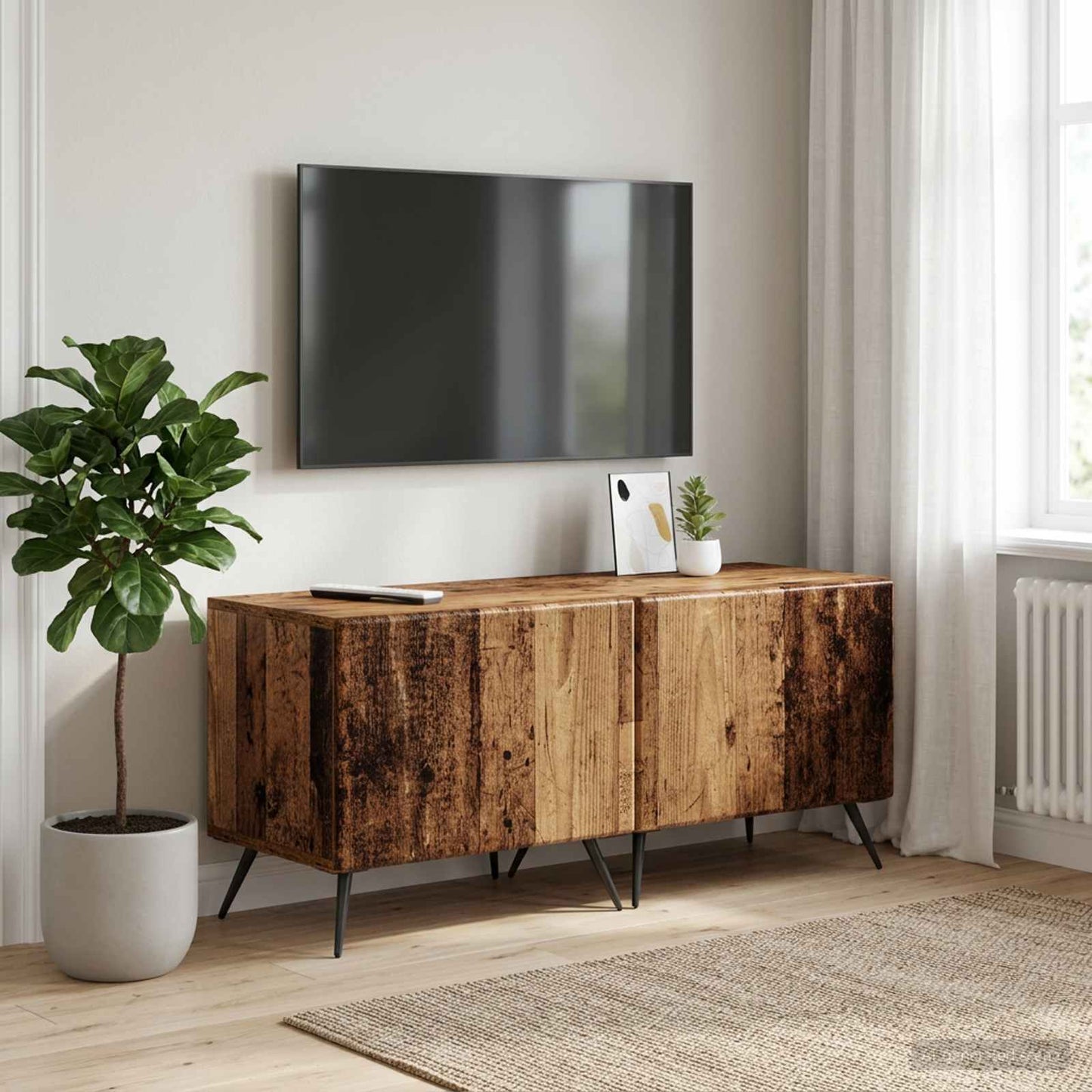 TV Cabinet Old Wood Engineered Wood
