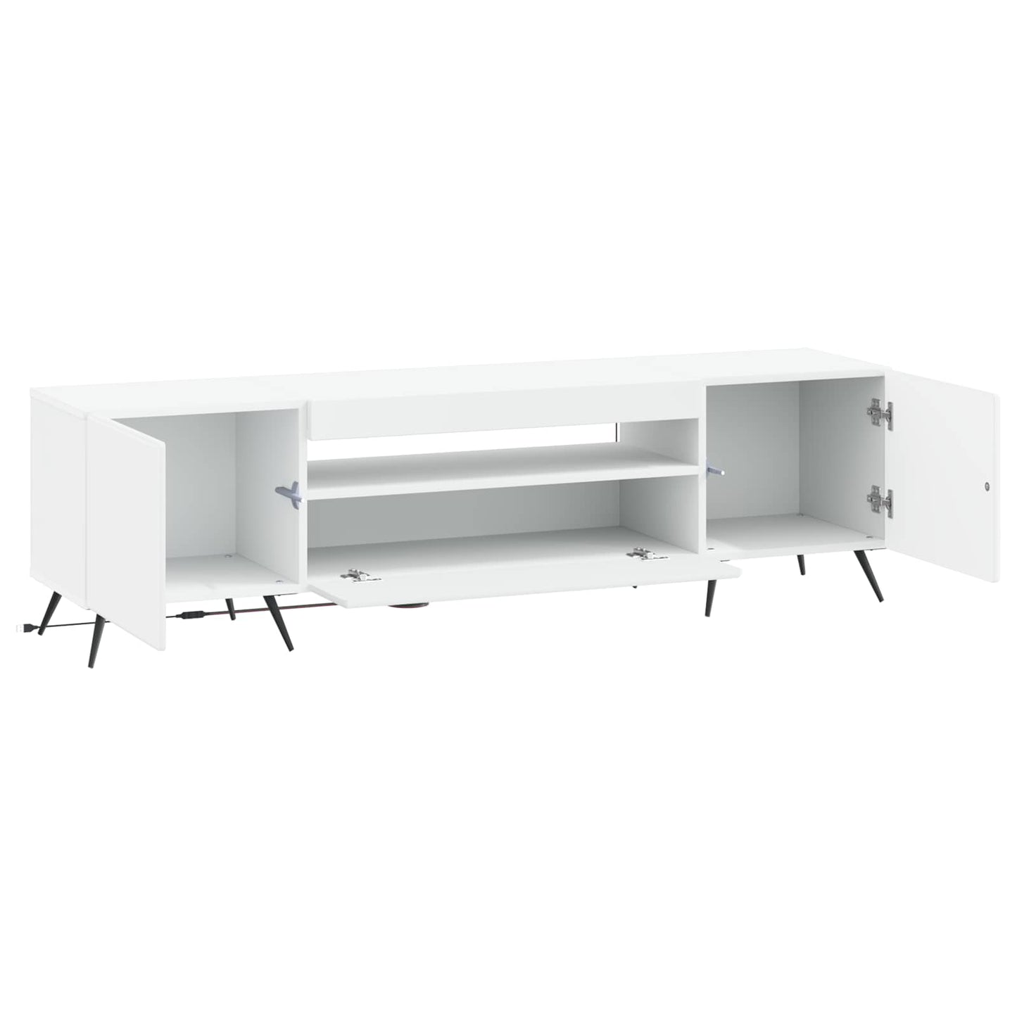 LED TV Cabinet White Engineered Wood