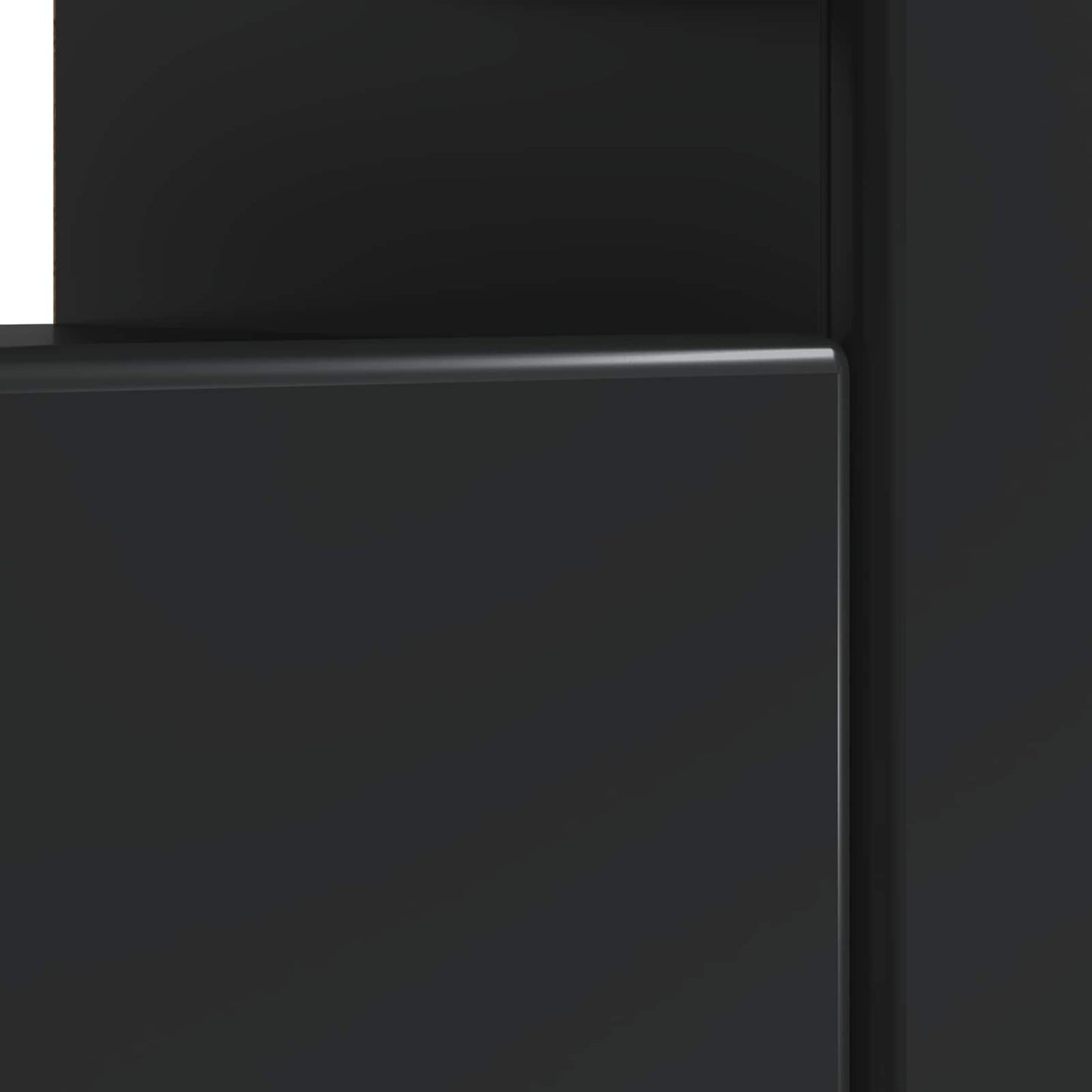 LED TV Cabinet Black Engineered Wood