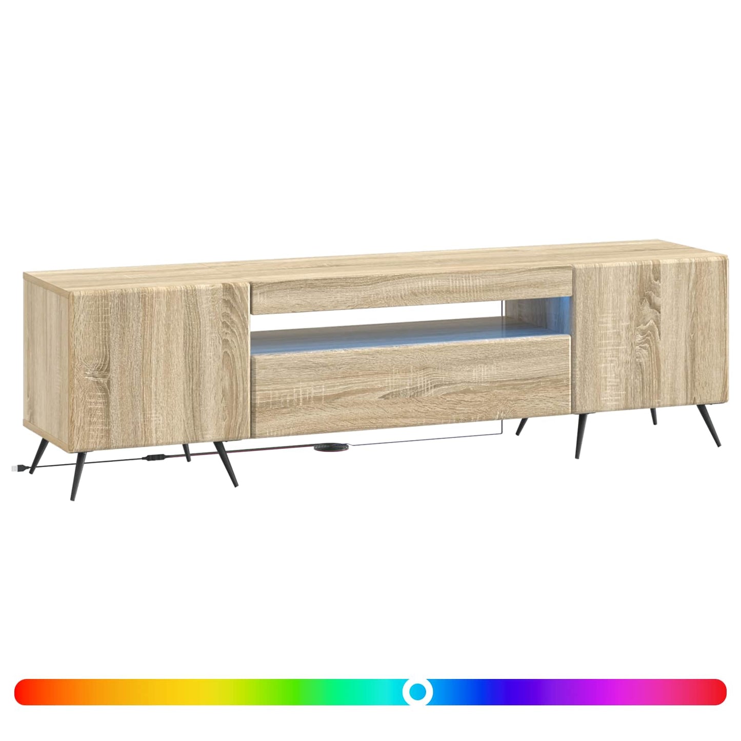 LED TV Cabinet Sonoma Oak Engineered Wood