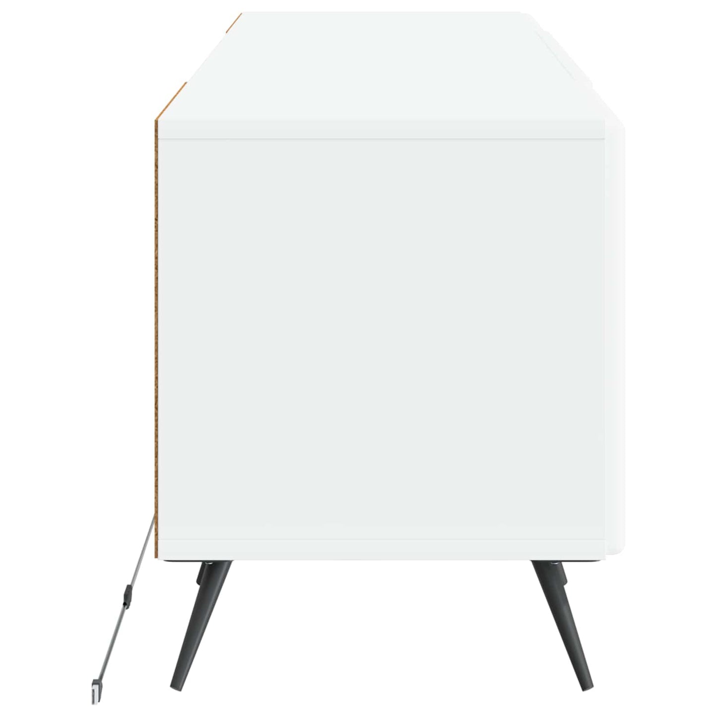 LED TV Cabinet High Gloss White Engineered Wood
