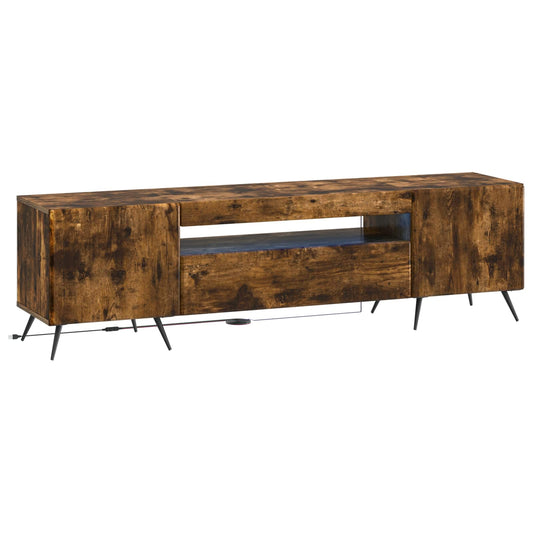 LED TV Cabinet Smoked Oak Engineered Wood