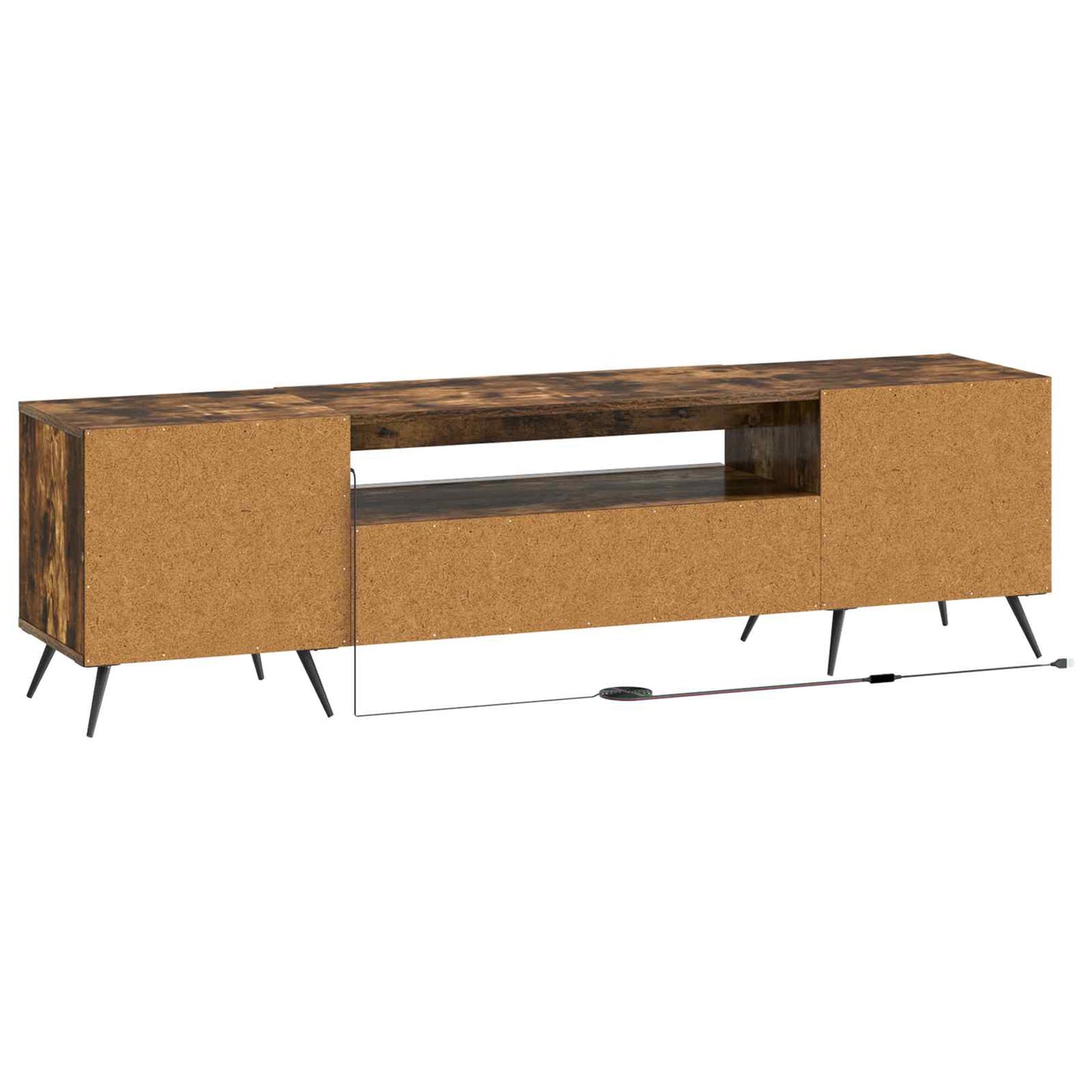 LED TV Cabinet Smoked Oak Engineered Wood
