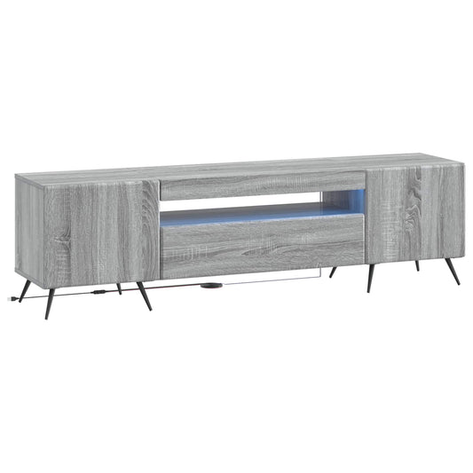 LED TV Cabinet Grey Sonoma Engineered Wood