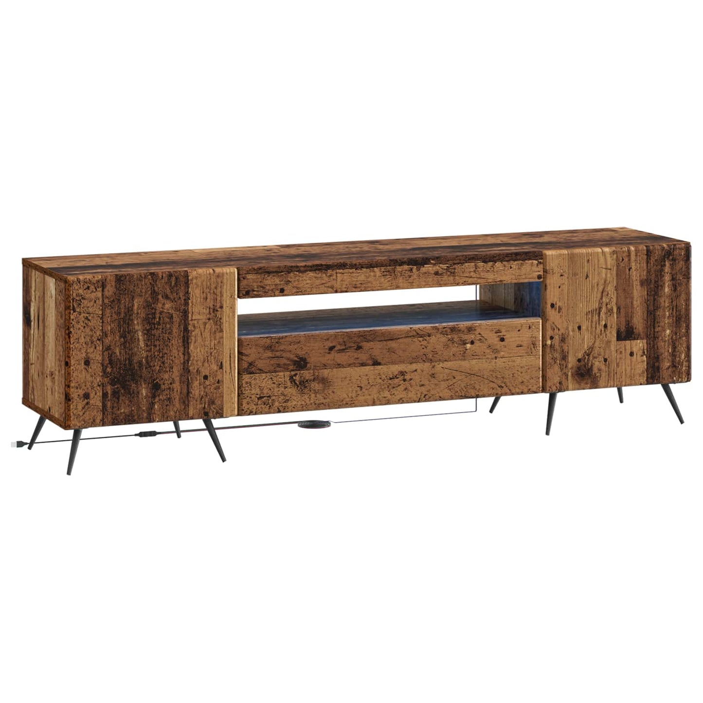 LED TV Cabinet Old Wood Engineered Wood