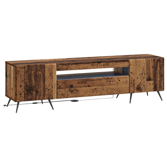 LED TV Cabinet Old Wood Engineered Wood