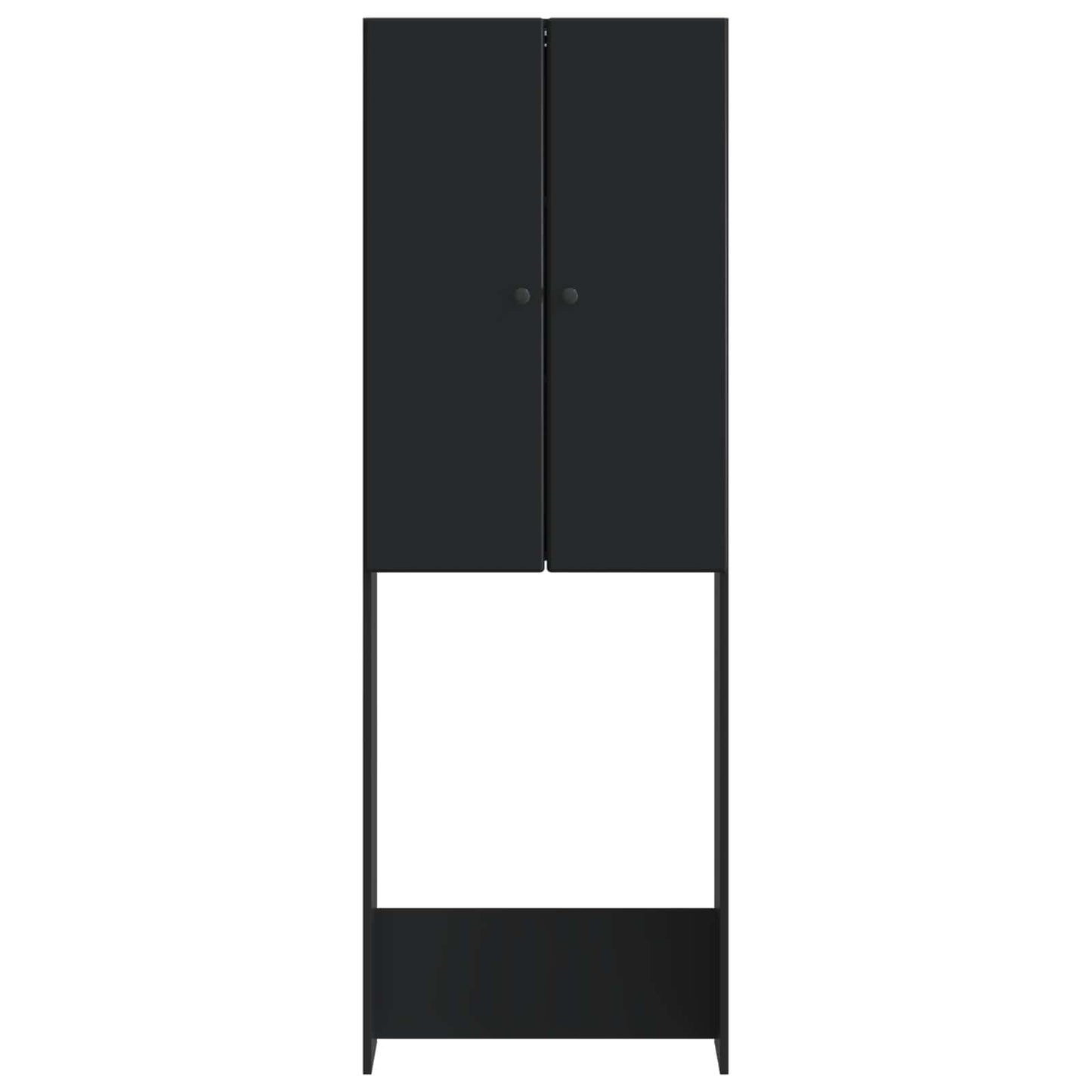 Toilet Cabinet BREDA Black 66 x 25.5 x 190 cm Engineered Wood
