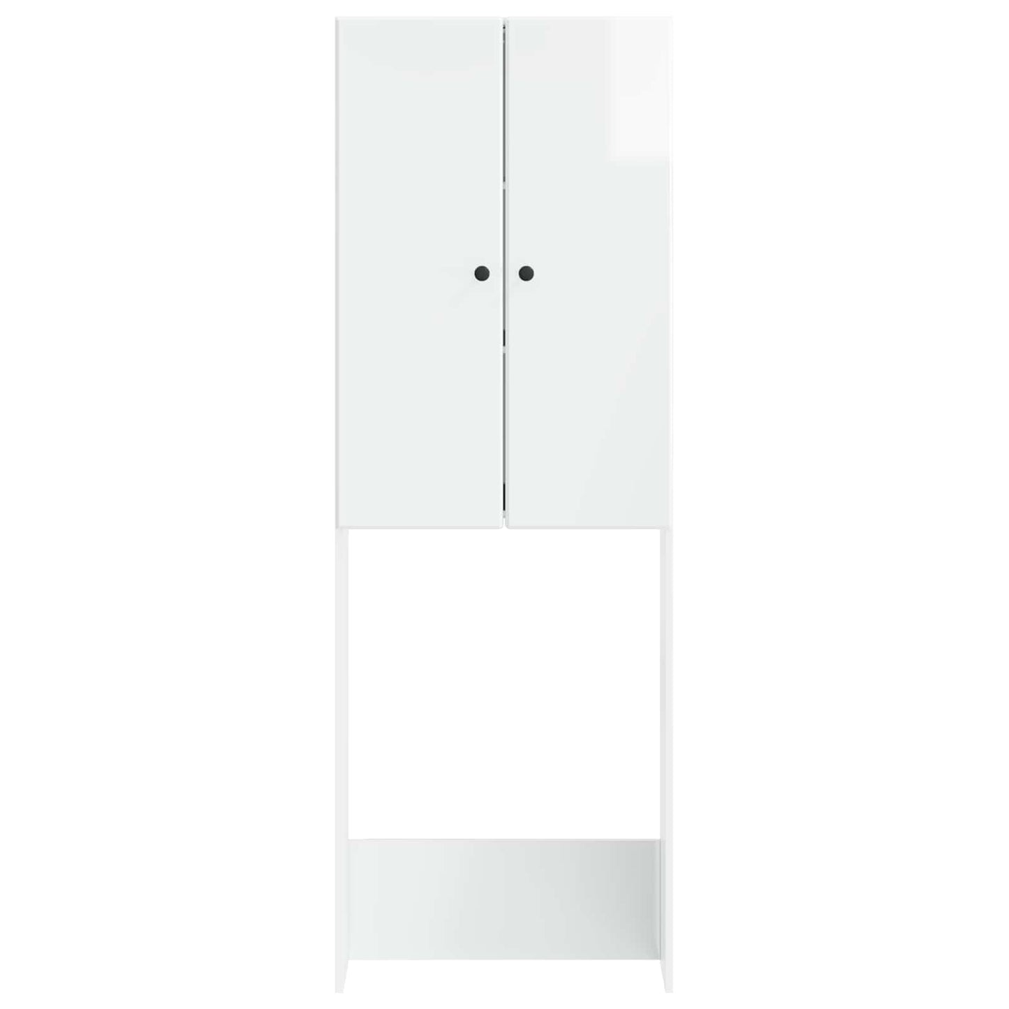 Toilet Cabinet BREDA High Gloss White 66 x 25.5 x 190 cm