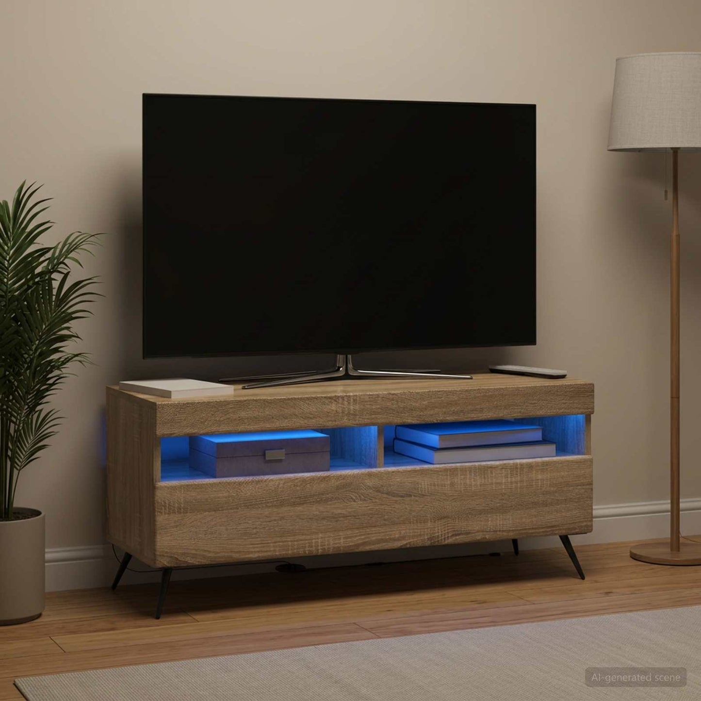 LED TV Cabinet Sonoma Oak Engineered Wood