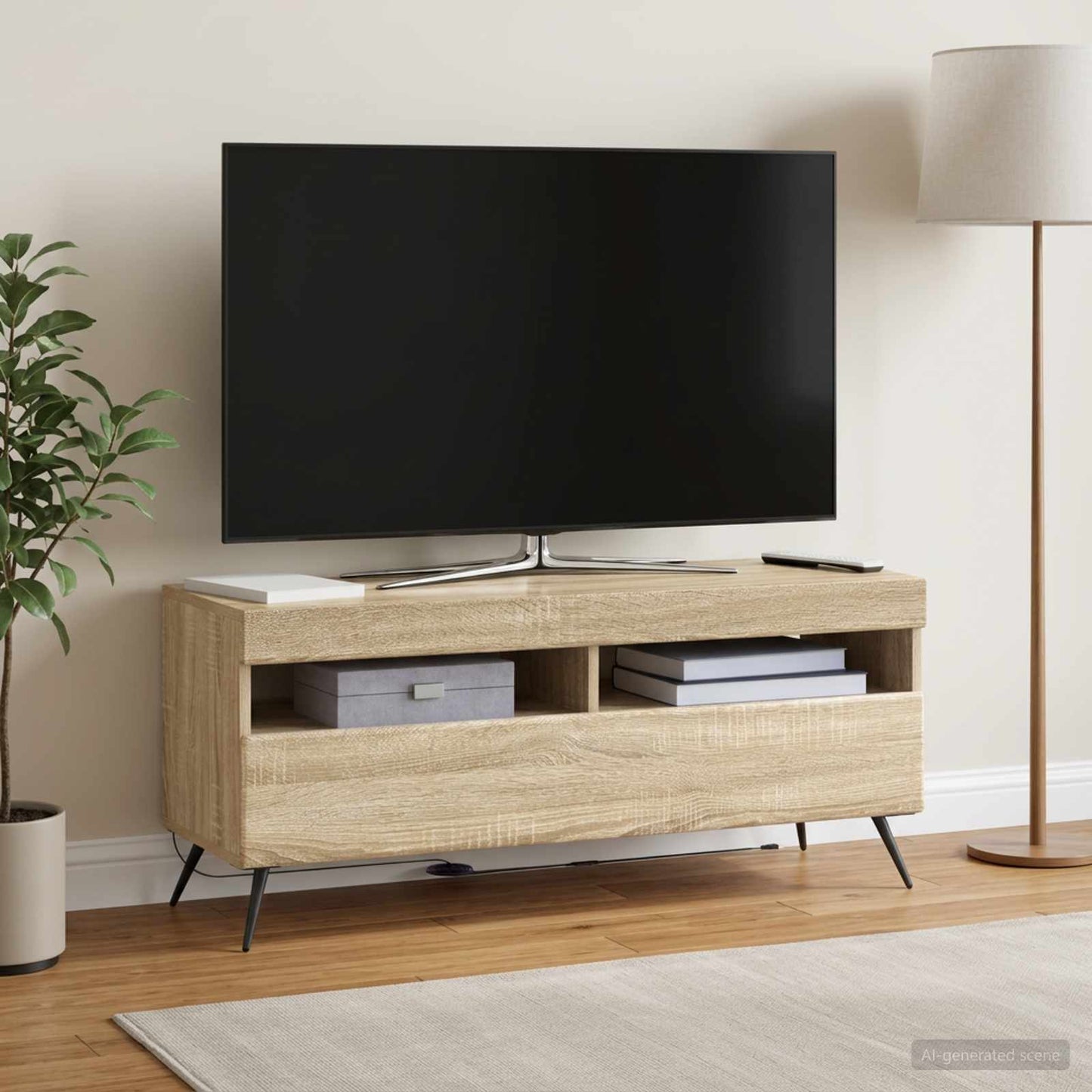 LED TV Cabinet Sonoma Oak Engineered Wood