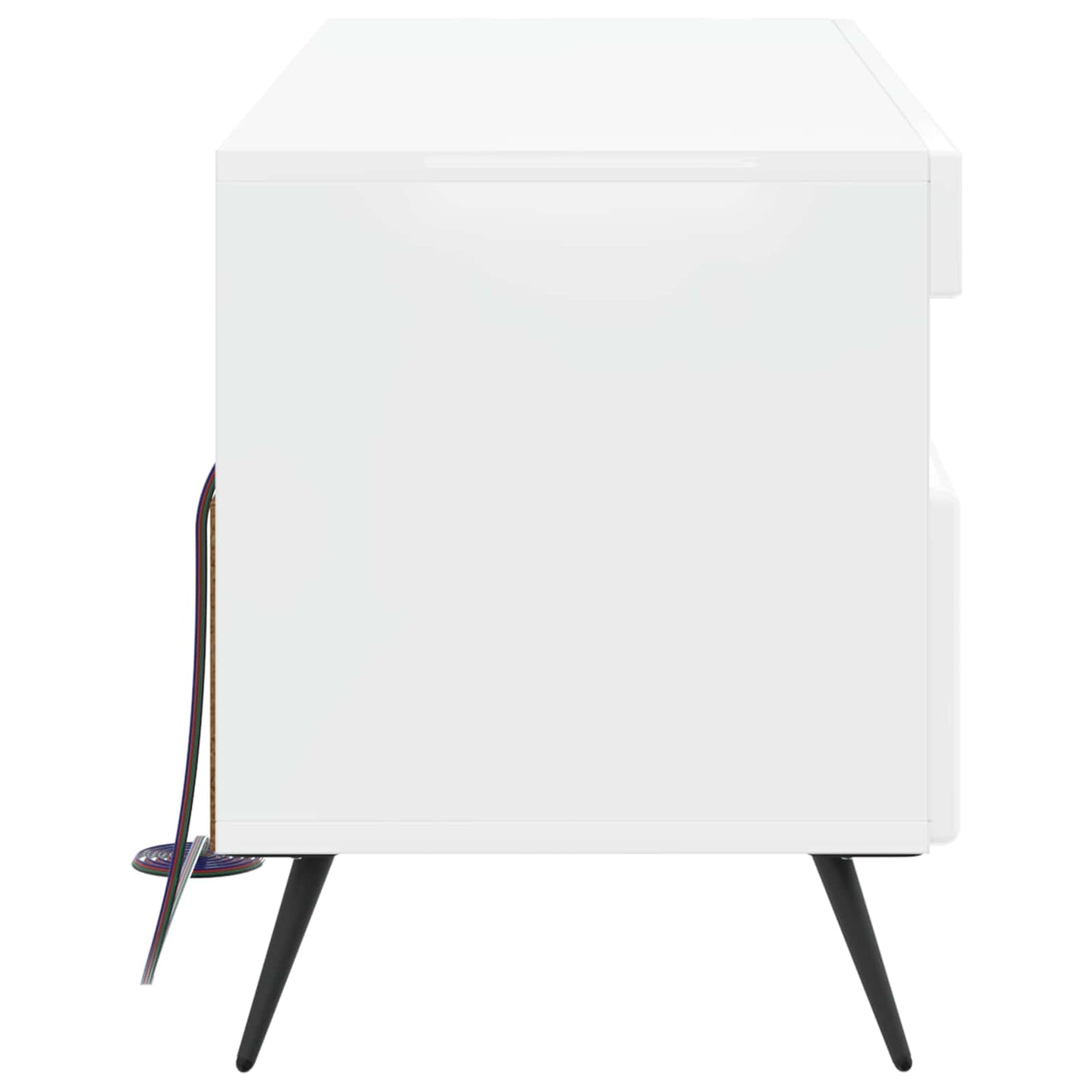 LED TV Cabinet High Gloss White Engineered Wood