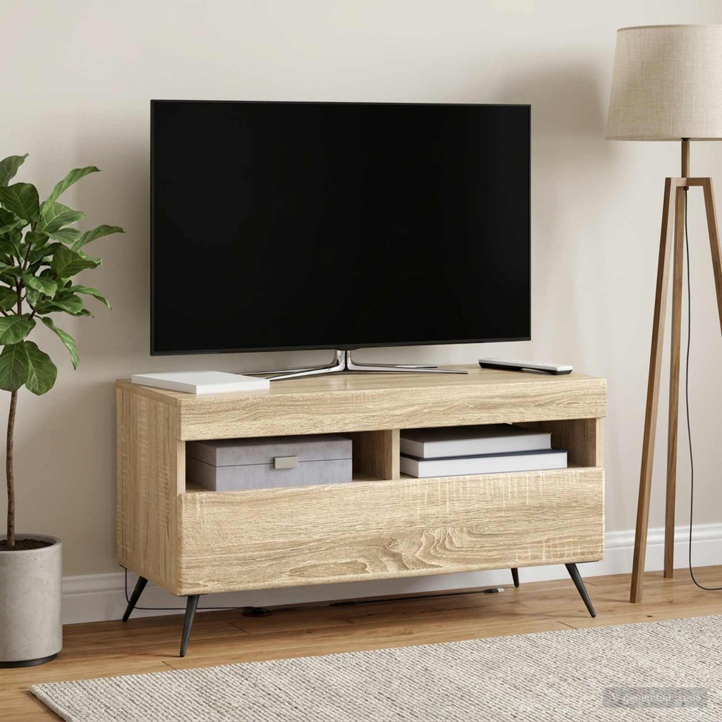 LED TV Cabinet Sonoma Oak Engineered Wood