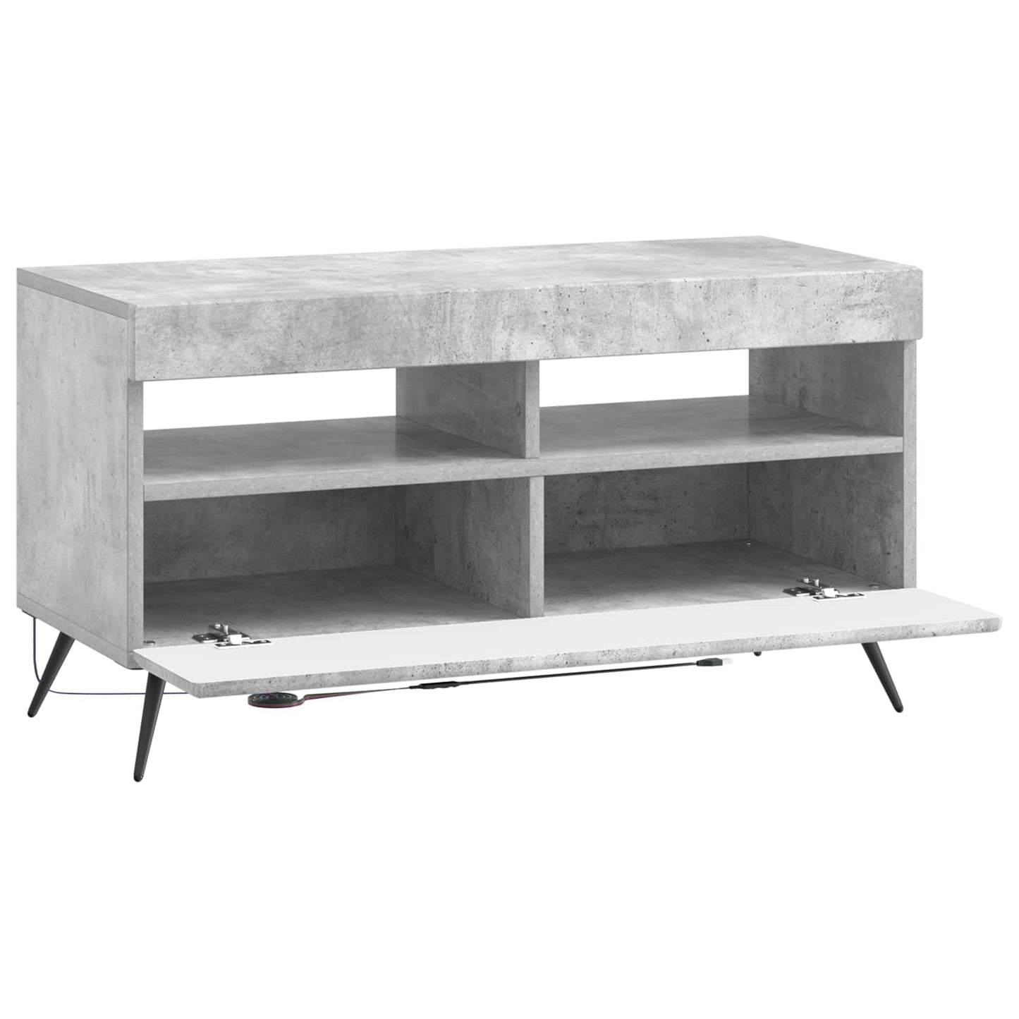 LED TV Cabinet Concrete Grey Engineered Wood