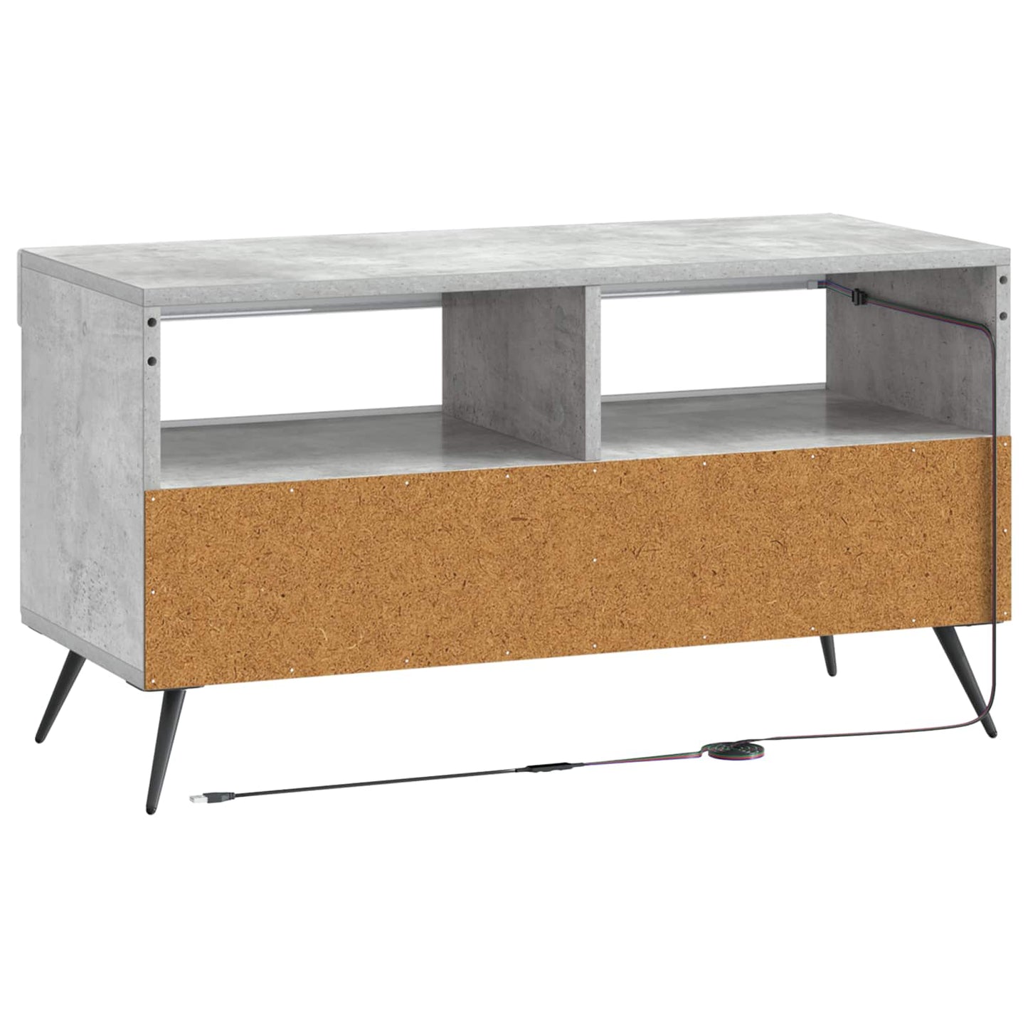 LED TV Cabinet Concrete Grey Engineered Wood