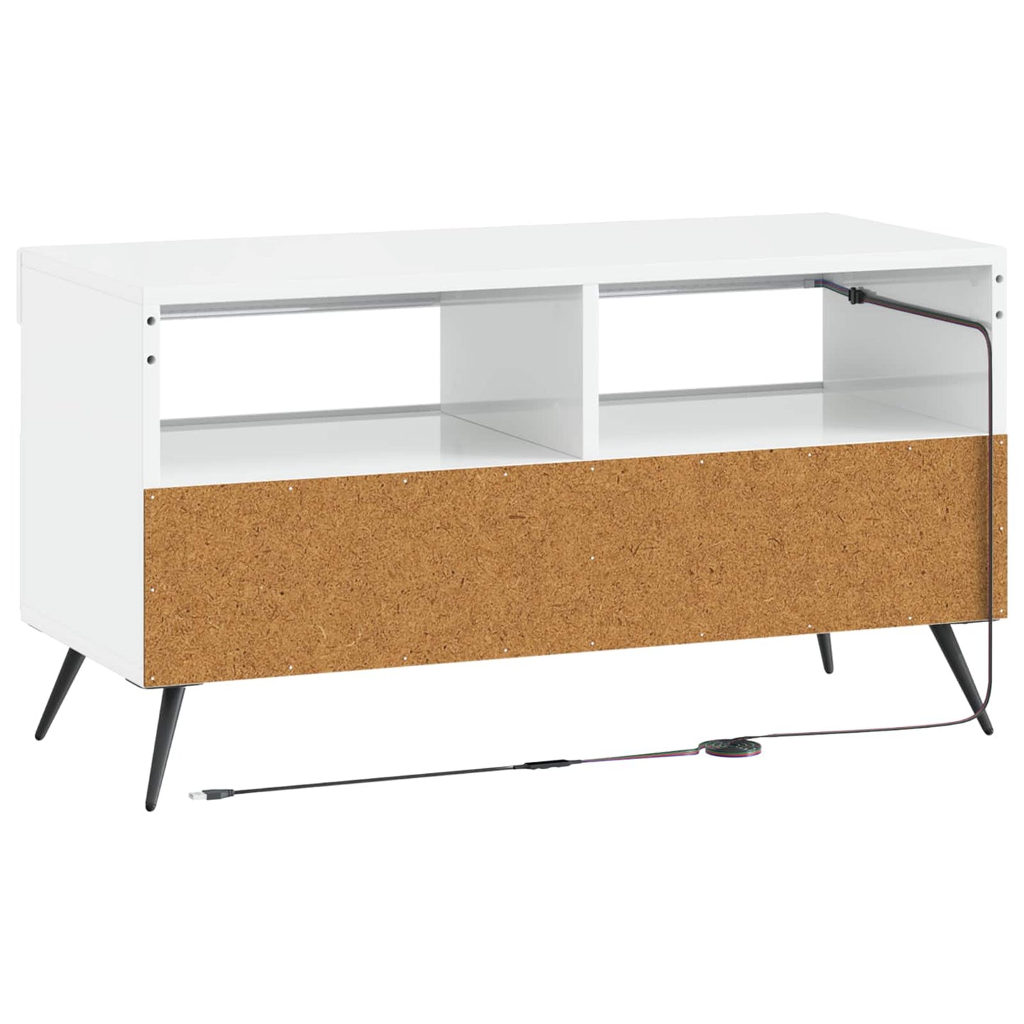 LED TV Cabinet BREDA High Gloss White Engineered Wood