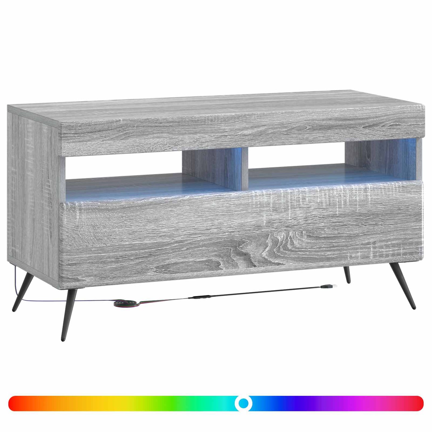 LED TV Cabinet Grey Sonoma Engineered Wood