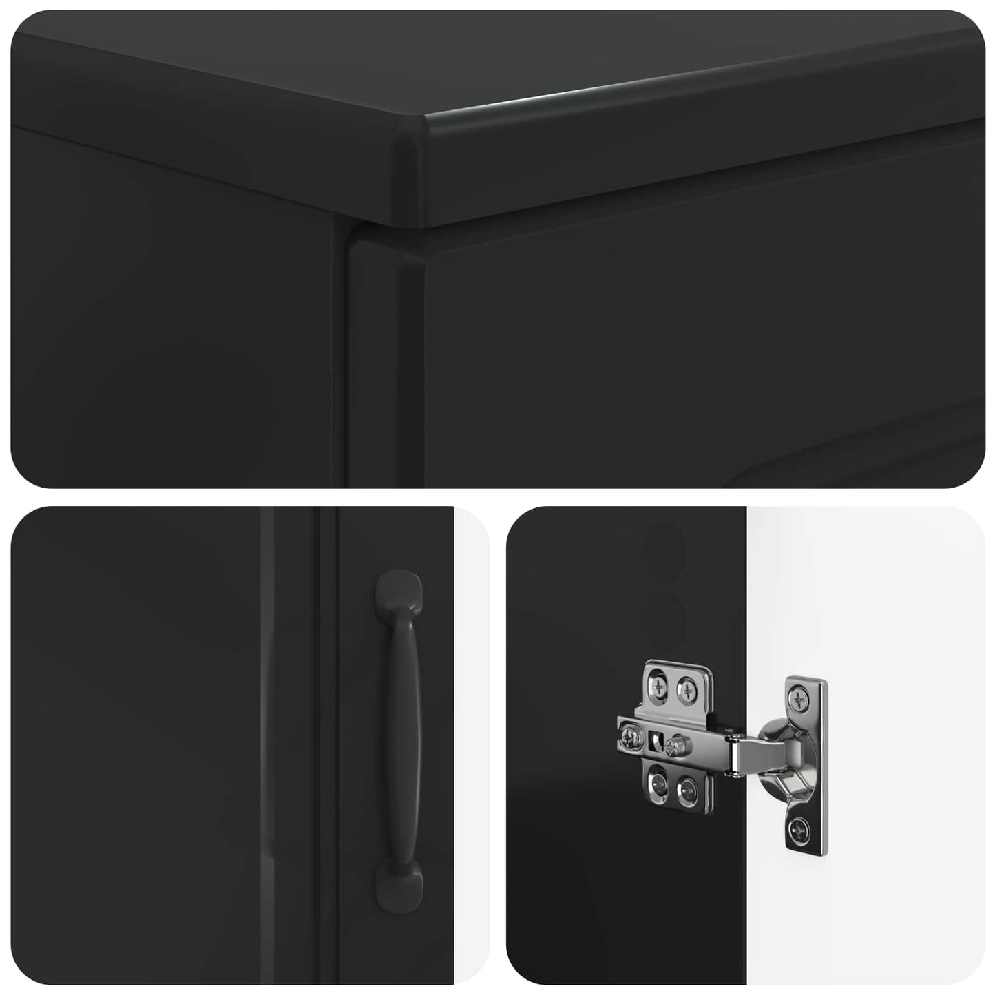Bathroom Sink Cabinet UTRECHT Black 59.5 x 31.5x 59 cm