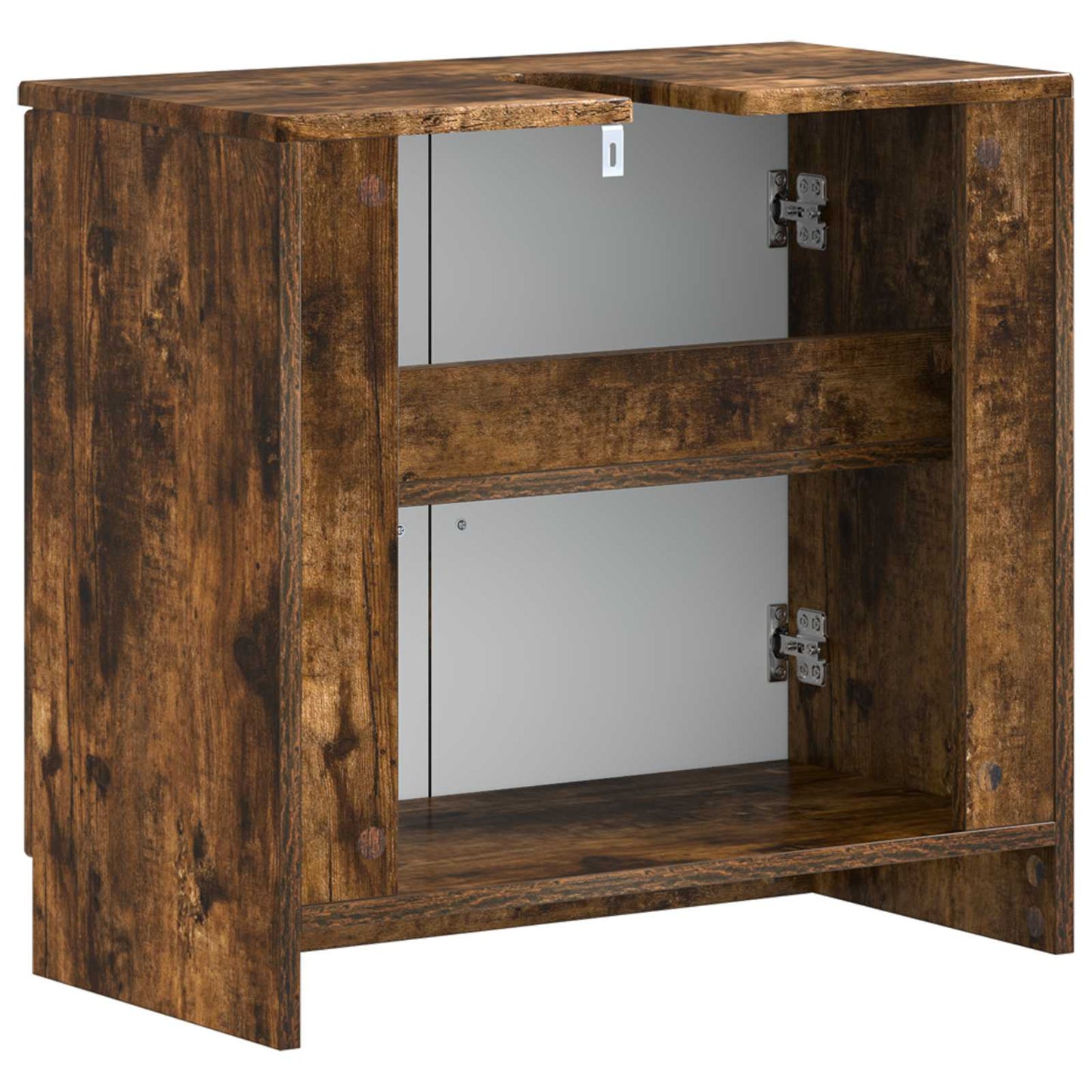 Bathroom Sink Cabinet UTRECHT Smoked Oak 59.5 x 31.5x 59 cm