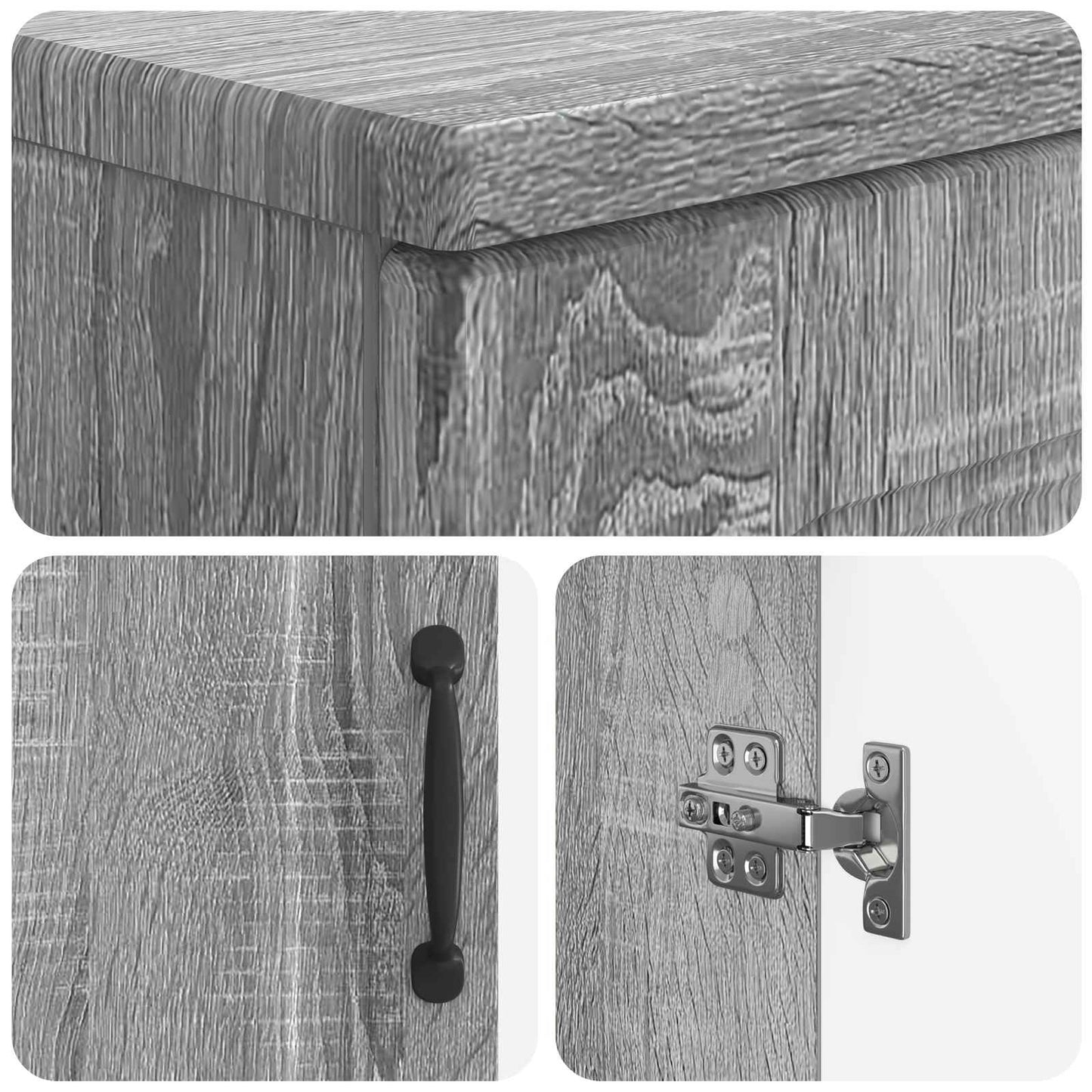Bathroom Sink Cabinet UTRECHT Grey Sonoma 59.5 x 31.5x 59 cm