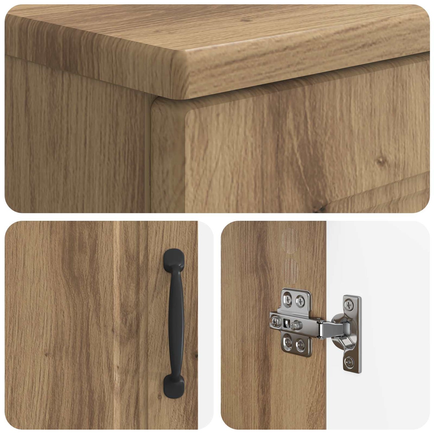 Bathroom Sink Cabinet UTRECHT Artisan Oak 59.5 x 31.5x 59 cm