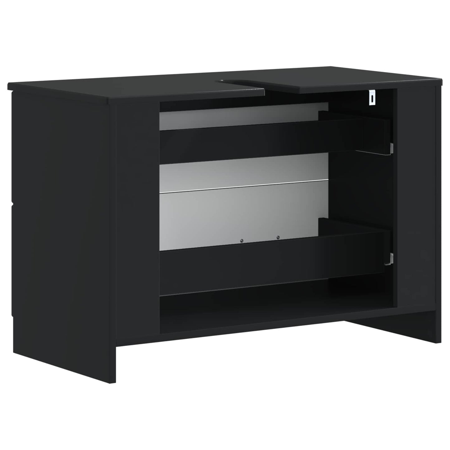 Bathroom Sink Cabinet UTRECHT Black 82 x 41x 56 cm