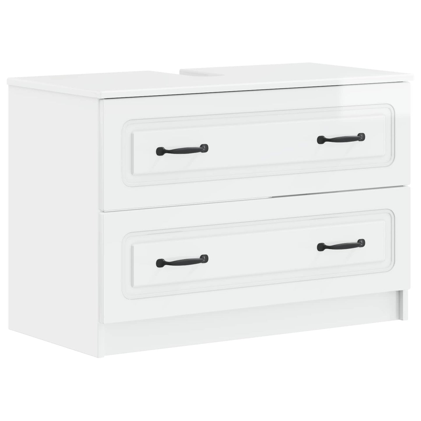 Bathroom Sink Cabinet UTRECHT High Gloss White 82 x 41x 56 cm
