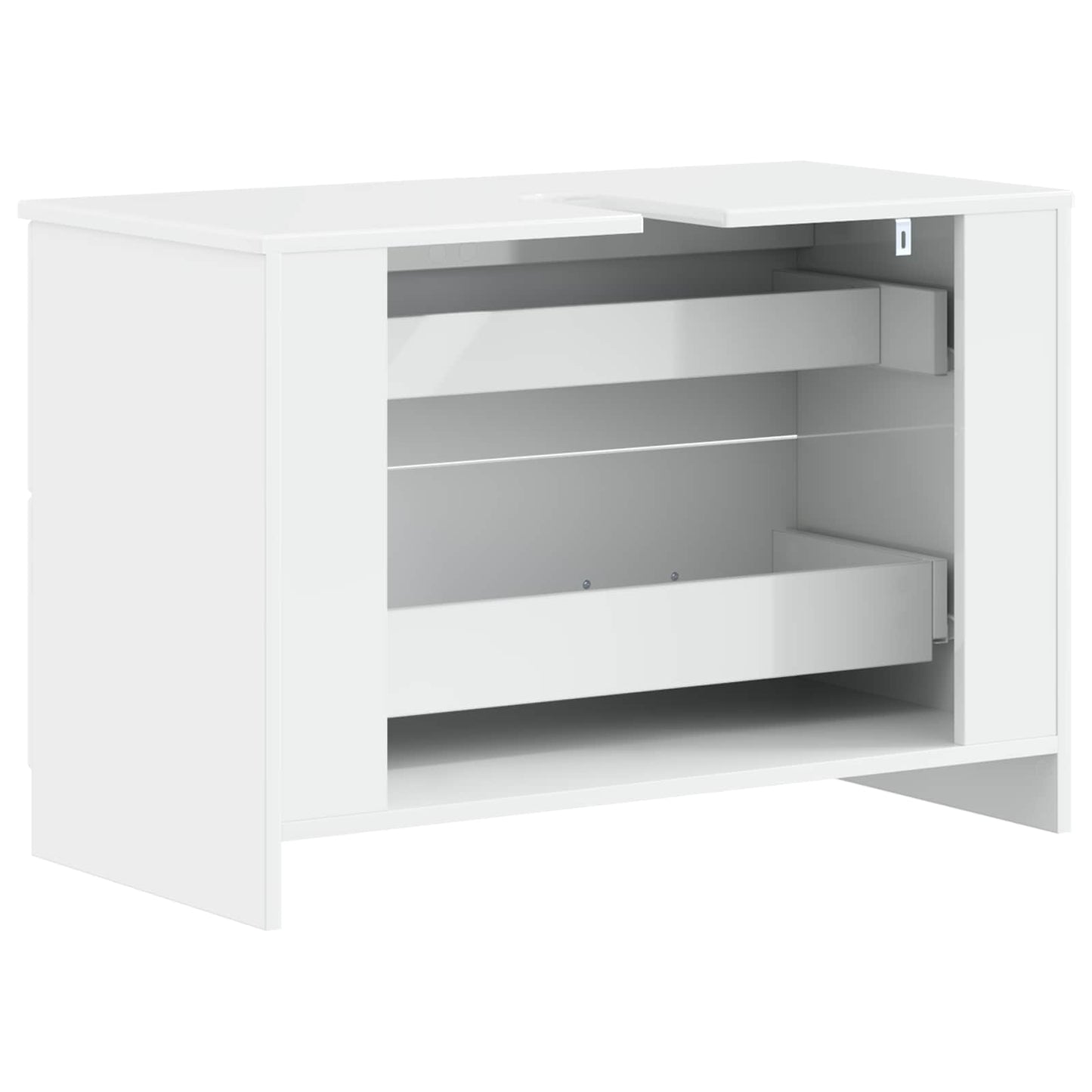 Bathroom Sink Cabinet UTRECHT High Gloss White 82 x 41x 56 cm