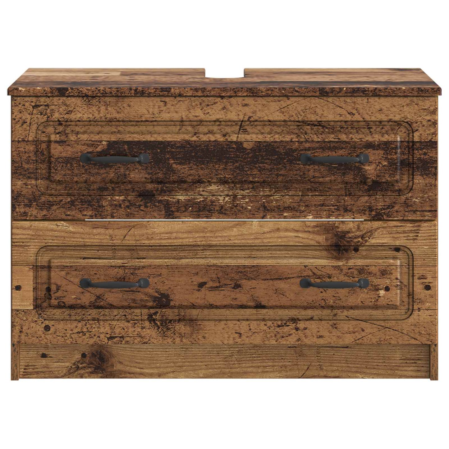 Bathroom Sink Cabinet UTRECHT Old Wood 82 x 41x 56 cm