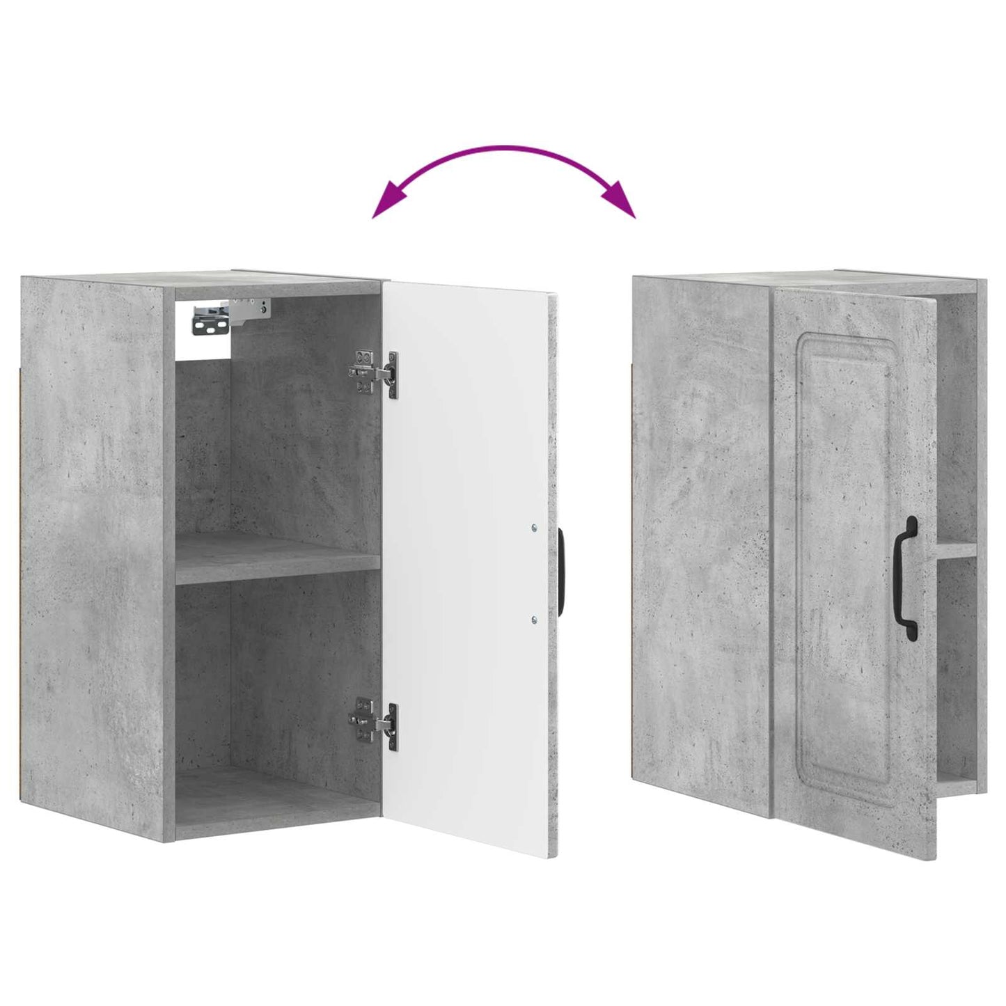 Bathroom Wall Cabinet UTRECHT Concrete Grey 30 x 31 x 59 cm